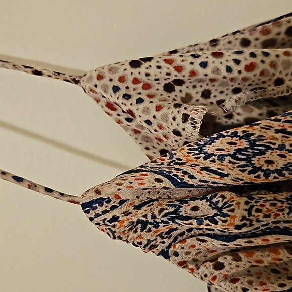 Vince Silk Scarf Print Spaghetti Strap Maxi Slip Dress Size 8 - Picture 11 of 12